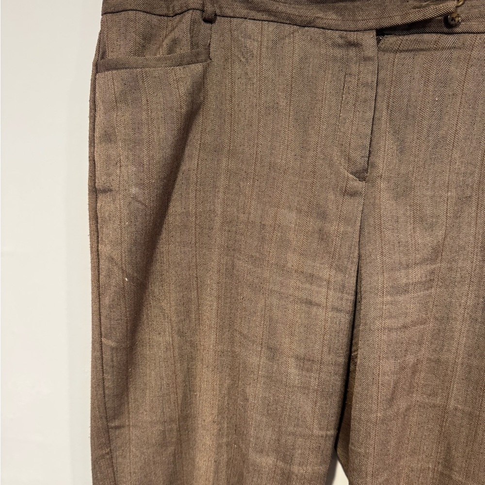 Brown Wide-Leg Van Heusen Trousers - Picture 2 of 4